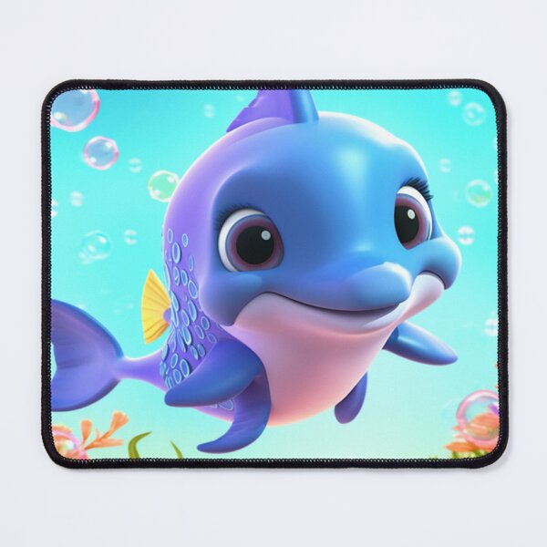 Item preview, little dolphin in the depths of the sea designed and sold by DigitalPixelize.