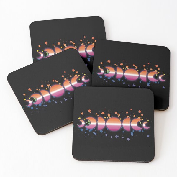 Item preview, Lesbian Pride Moonphases And Stars designed and sold by JMDesignHouse.