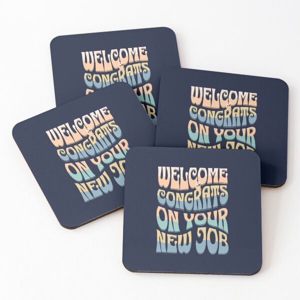 Artikelvorschau, Willkommen und Glückwunsch zu Ihrem neuen Job - Retro Font Design entworfen und verkauft von PositiveIdeas.
