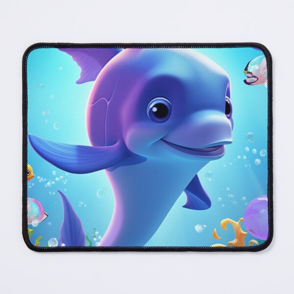 Item preview, happy little dolphin in the depths of the sea designed and sold by DigitalPixelize.