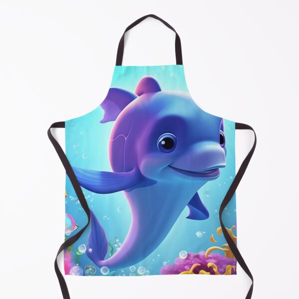 Item preview, happy little dolphin in the depths of the sea designed and sold by DigitalPixelize.