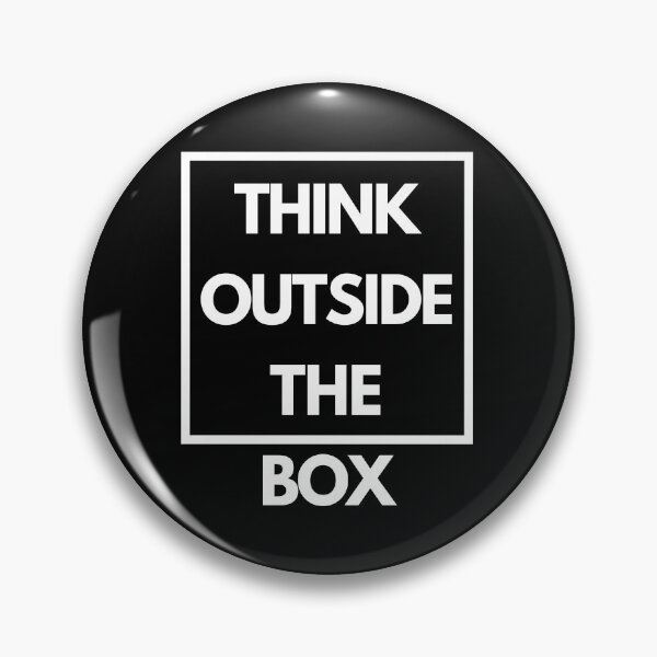 Item preview, Think outside the box in black background designed and sold by imagenia.