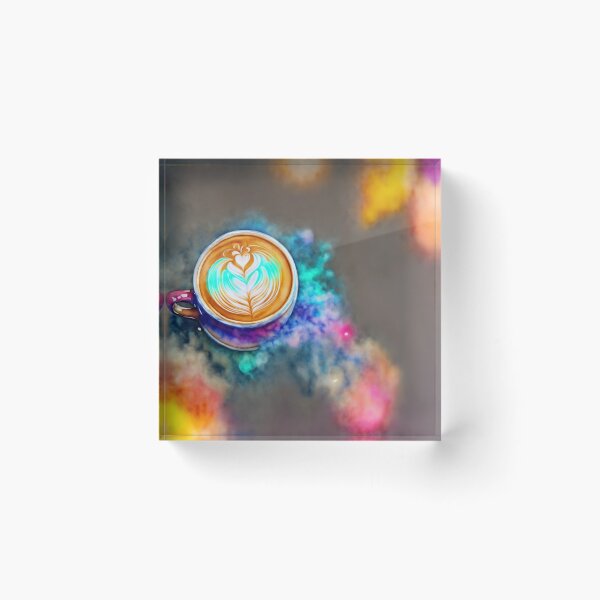 Artikelvorschau, Whimsical Latte Magic: Intricate Designs in Neon Watercolours entworfen und verkauft von RedArtG09.