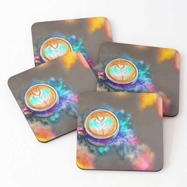 Artikelvorschau, Whimsical Latte Magic: Intricate Designs in Neon Watercolours entworfen und verkauft von RedArtG09.