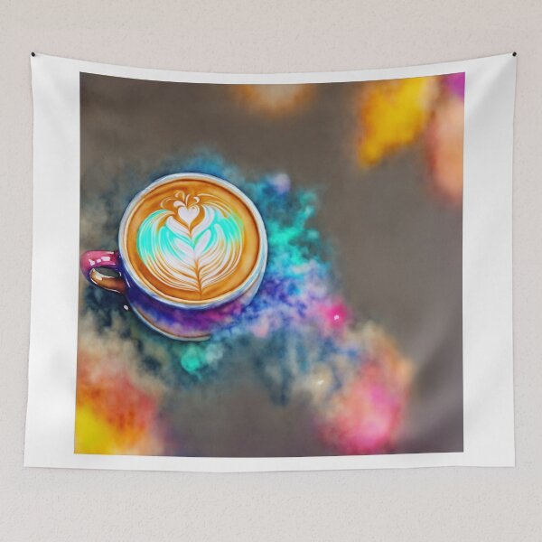 Item preview, Whimsical Latte Magic: Intricate Designs in Neon Watercolours designed and sold by RedArtG09.