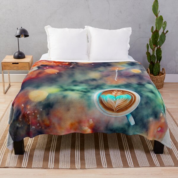 Item preview, Cozy Cafe Dreams: Neon Watercolour Latte Art at its Finest designed and sold by RedArtG09.