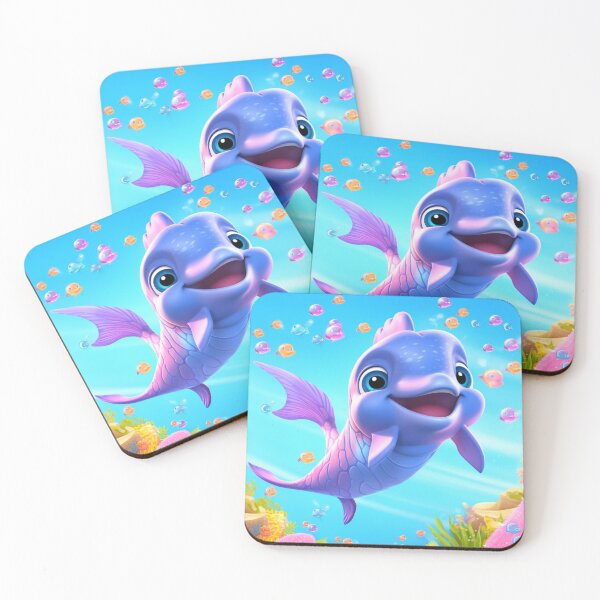 Item preview,  little baby dolphin in the depths of the blue sea designed and sold by DigitalPixelize.