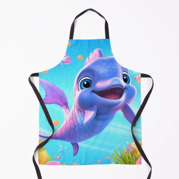 Item preview, little baby dolphin in the depths of the blue sea designed and sold by DigitalPixelize.