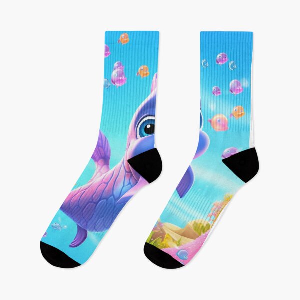 Item preview,  little baby dolphin in the depths of the blue sea designed and sold by DigitalPixelize.