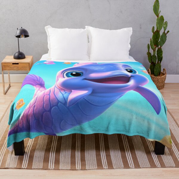 Item preview,  little baby dolphin in the depths of the blue sea designed and sold by DigitalPixelize.