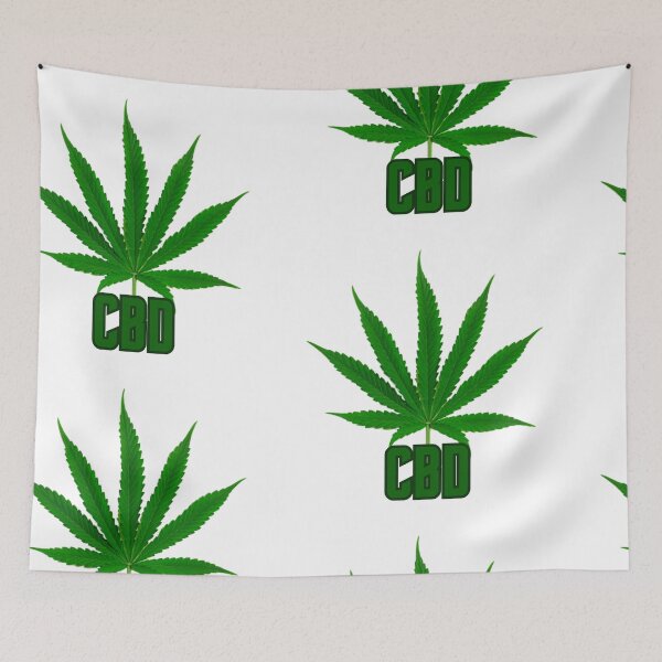 Item preview, A GREEN CANNABIS LEAF AND CBD. designed and sold by coffeeflavour.