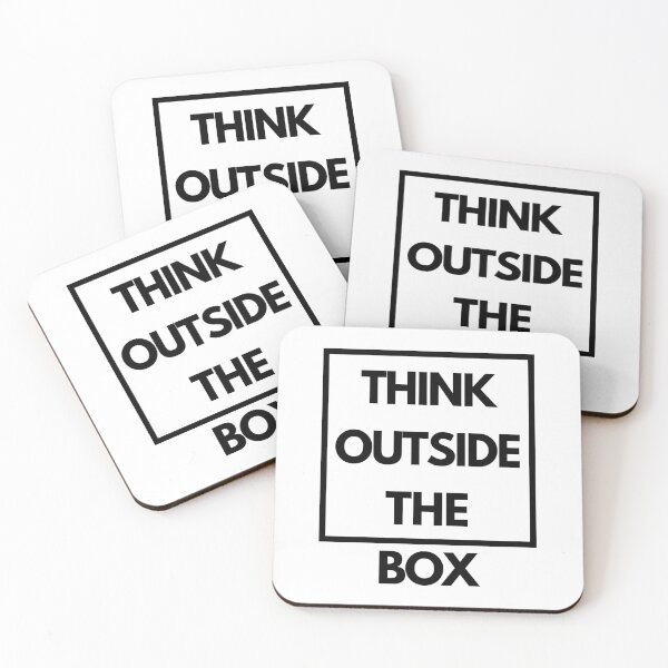 Item preview, Think outside the box in white background designed and sold by imagenia.