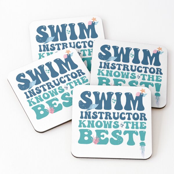 Item preview, Swim Instructor | Blue Groovy Text  designed and sold by AryaSubramanian.