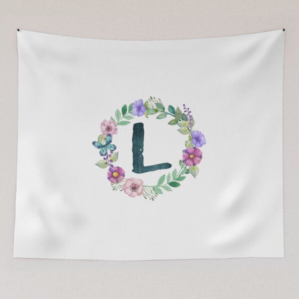 Item preview, Monogram L Floral Spring Bouquet designed and sold by simplymonogram.