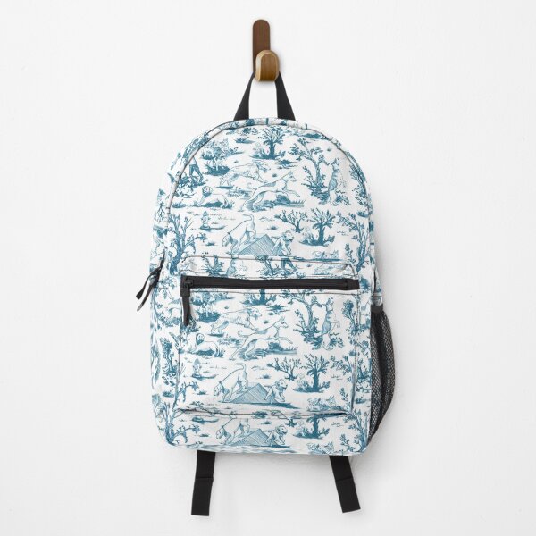 Item preview, Dog Park Toile de Juoy, Chintz Blue designed and sold by Brittany Lane Allen.