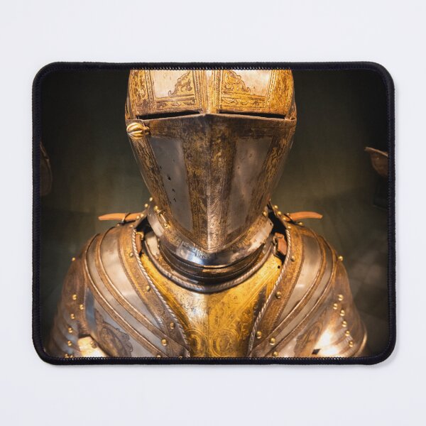 Item preview, Antique armour on black background. Concept for security, safety and fantasy. designed and sold by Paolo Modena Photography - Fine Italian Art.
