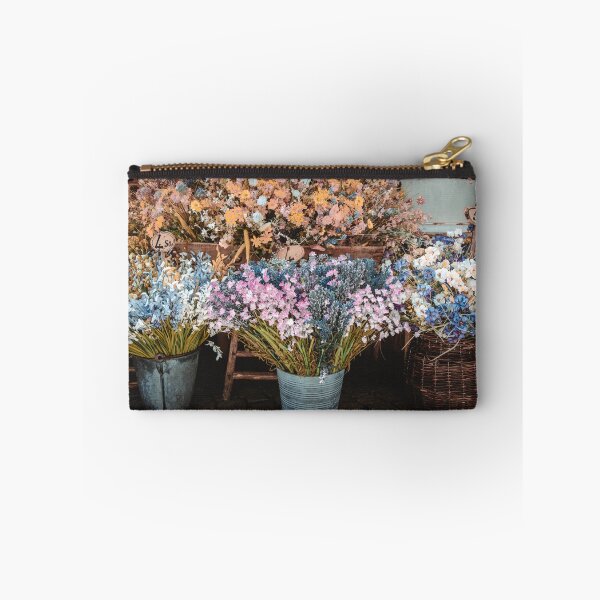 Item preview, Vintage flowers market on public street - retro cottagecore style. designed and sold by Paolo Modena Photography    -   Fine Italian Art.