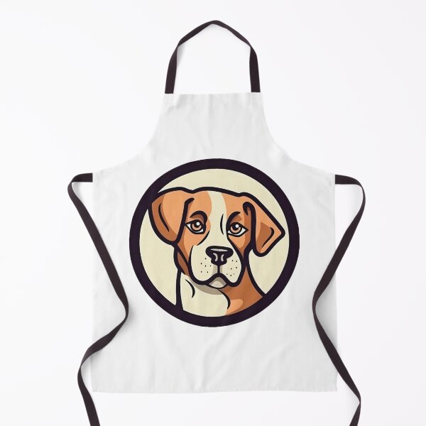 Item preview, Cartoon logo head of boxer dog in circle designed and sold by KristinaNEL.