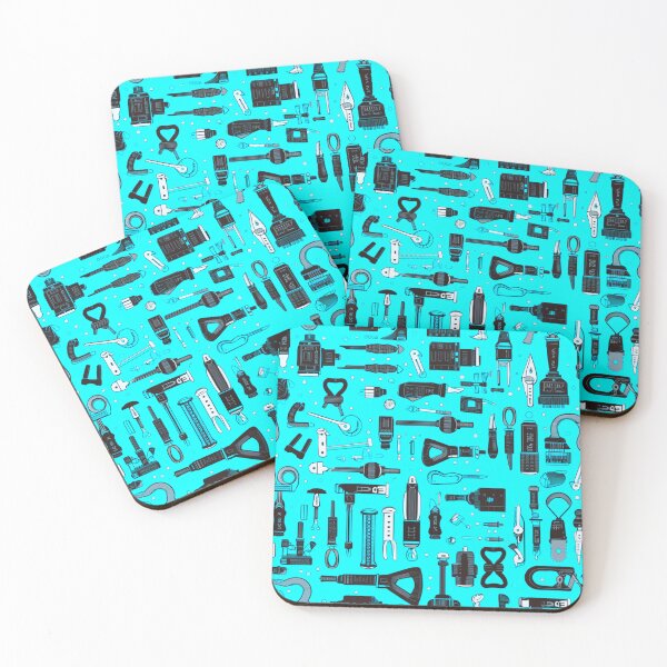 Item preview, Neon Blue Toolbox Digital Pattern designed and sold by zolarche.