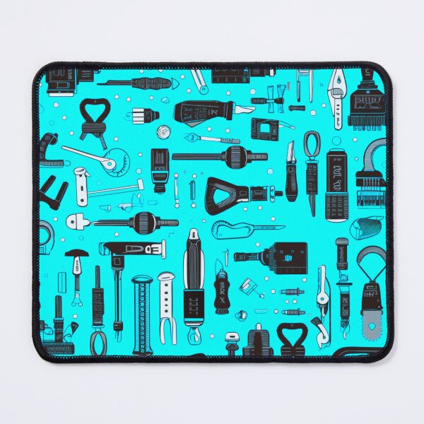 Item preview, Neon Blue Toolbox Digital Pattern designed and sold by zolarche.