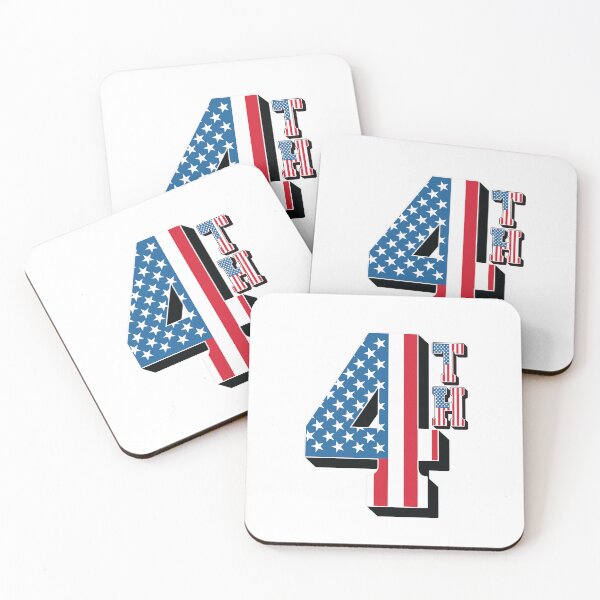 Item preview, 4th - American Flag Text  designed and sold by Whimsical  Thinker.