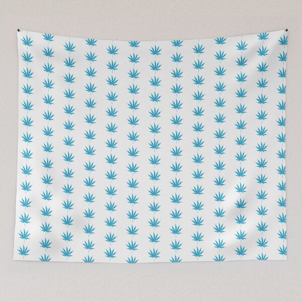 Item preview, A BABY BLUE CANNABIS LEAF. designed and sold by coffeeflavour.