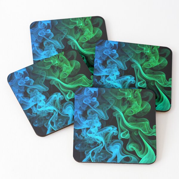 Item preview, Blue and Green Smoke designed and sold by ArtMadeByAI.