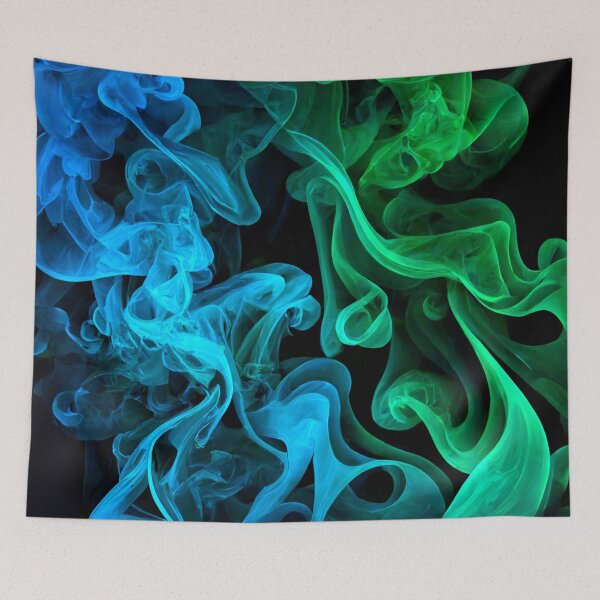 Item preview, Blue and Green Smoke designed and sold by ArtMadeByAI.