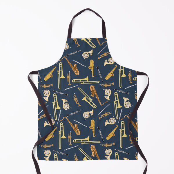 Item preview, Band Instruments on Navy Blue designed and sold by Brittany Lane Allen.