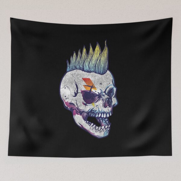 Item preview, Cracked punk rock skull for hardcore minds! designed and sold by paulo silveira.