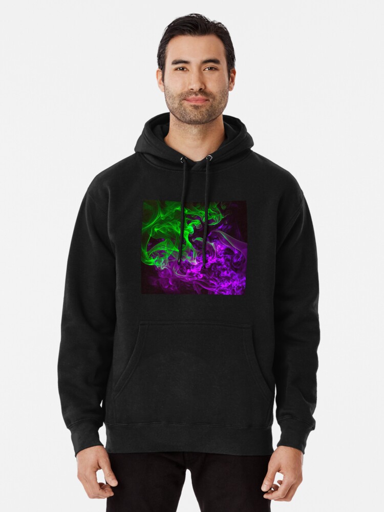 Purple and green hoodie online