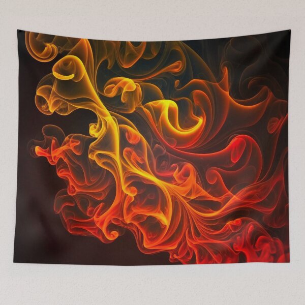 Item preview, Red and Yellow Smoke designed and sold by ArtMadeByAI.