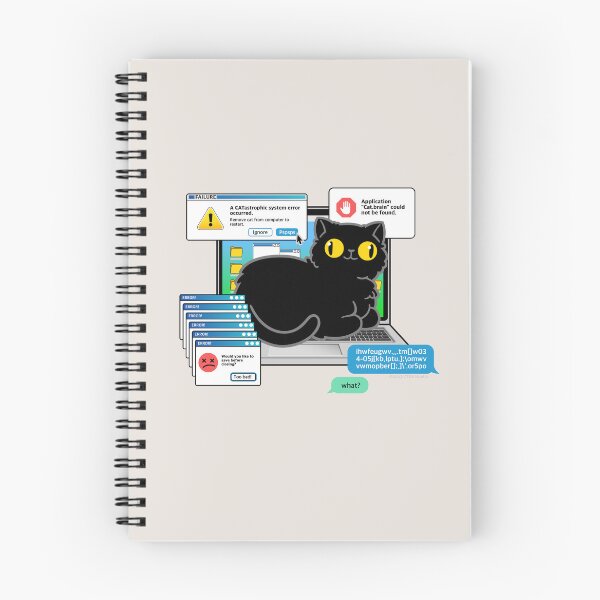 Item preview, Cat on Laptop Glitch designed and sold by ctkrstudio.