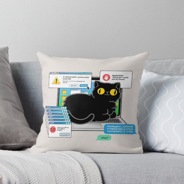 Item preview, Cat on Laptop Glitch designed and sold by ctkrstudio.