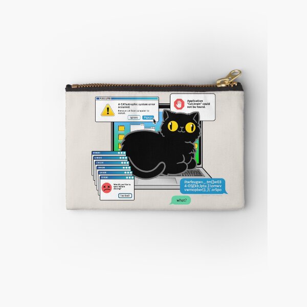 Item preview, Cat on Laptop Glitch designed and sold by ctkrstudio.