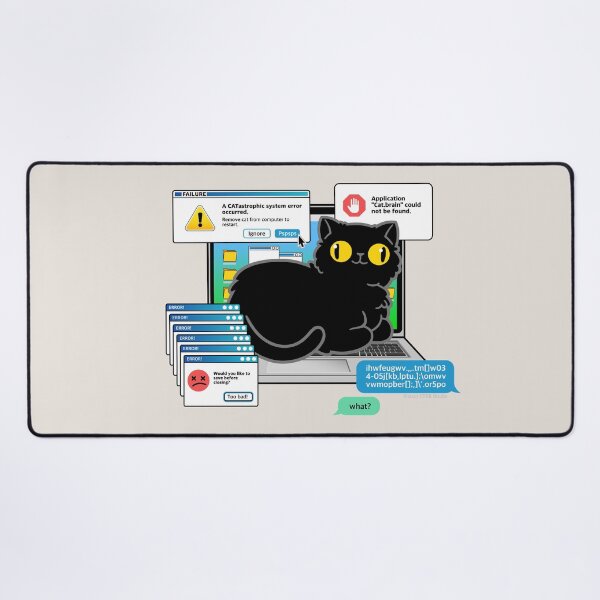 Item preview, Cat on Laptop Glitch designed and sold by ctkrstudio.