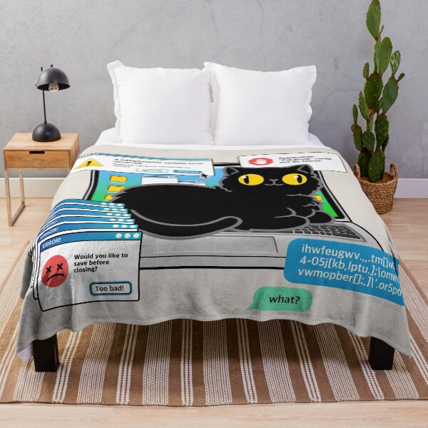 Item preview, Cat on Laptop Glitch designed and sold by ctkrstudio.