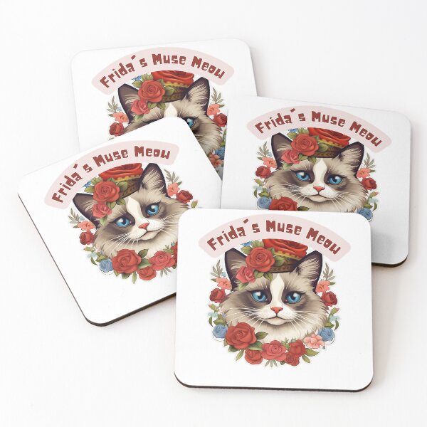 Item preview, Frida Kahlo cat designed and sold by Nowshin Tasnim.