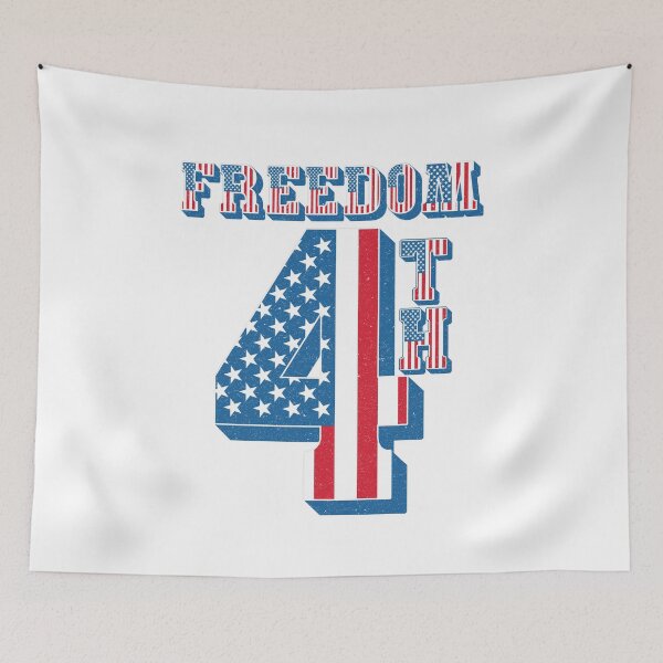 Item preview, Vintage 4th Freedom - American Flag Text  designed and sold by Whimsical  Thinker.
