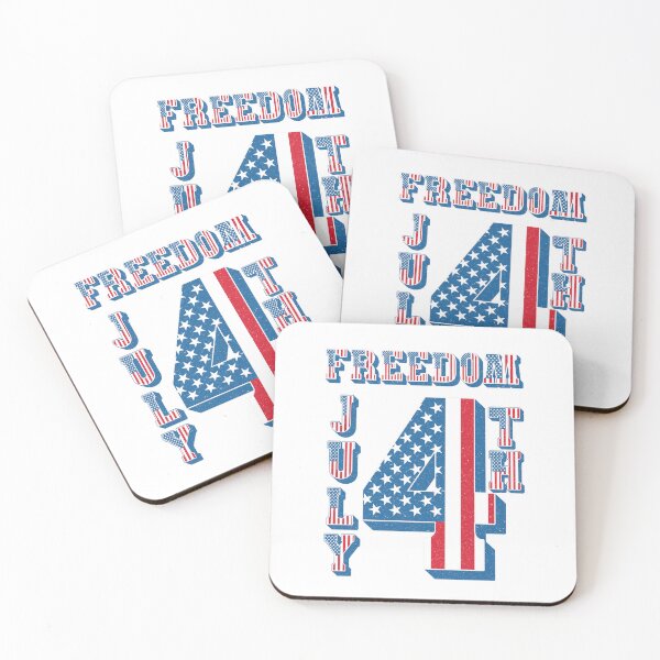 Item preview, Vintage July 4th Freedom - American Flag Text  designed and sold by Whimsical  Thinker.