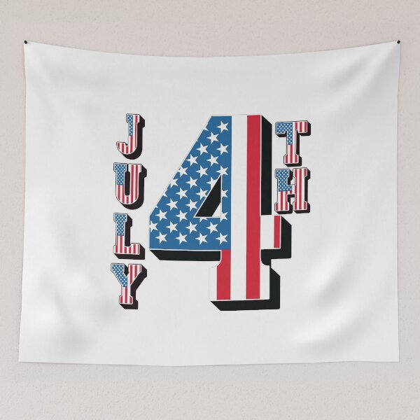 Item preview, July 4th - American Flag Text designed and sold by Whimsical  Thinker.