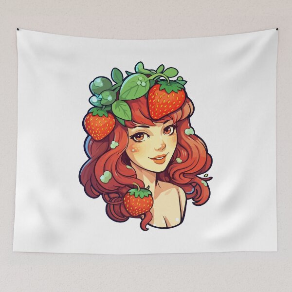 Item preview, Captivating Strawberry Woman Portrait designed and sold by Artwyz.