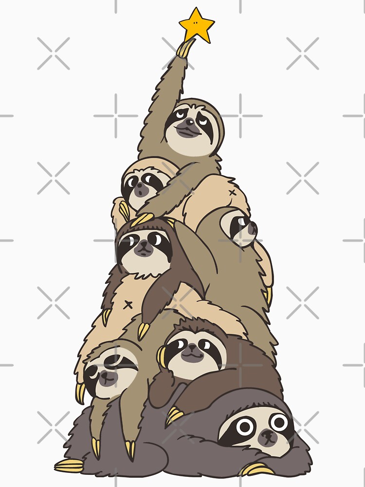 Christmas Tree Sloths by Huebucket