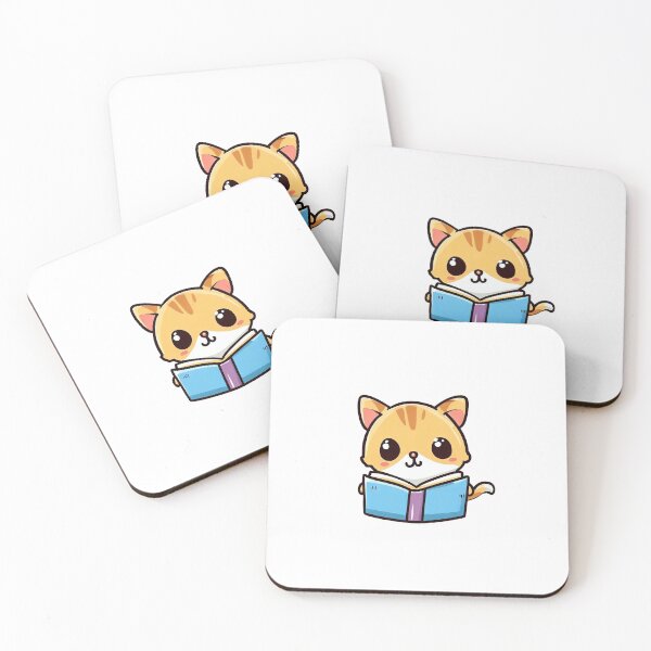 Item preview, Cartoon cat reading a book designed and sold by HyperSunken.