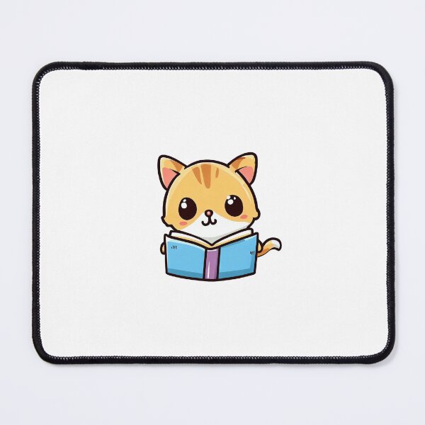 Item preview, Cartoon cat reading a book designed and sold by HyperSunken.