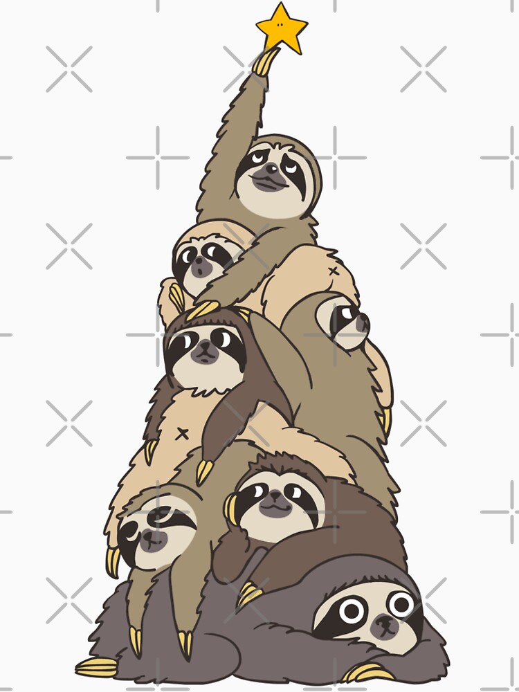 Christmas Tree Sloths by Huebucket