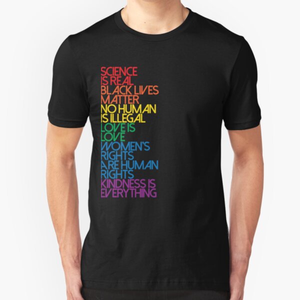 Science is Real Black Lives Matter Slim Fit T-Shirt