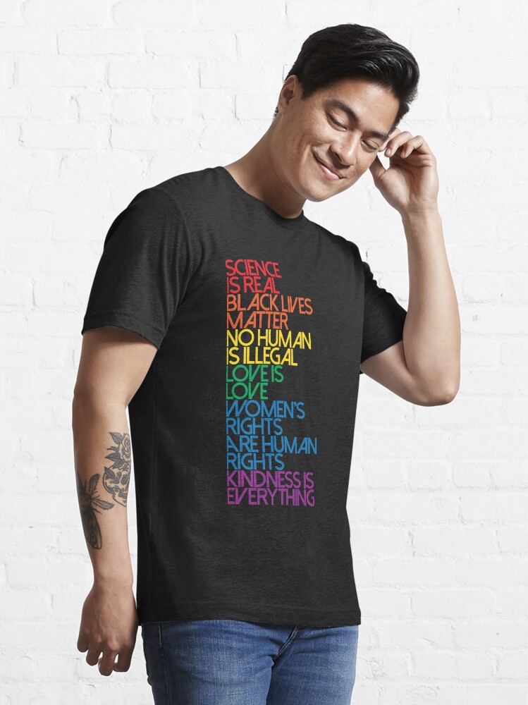Alternate view of Science is Real Black Lives Matter Essential T-Shirt