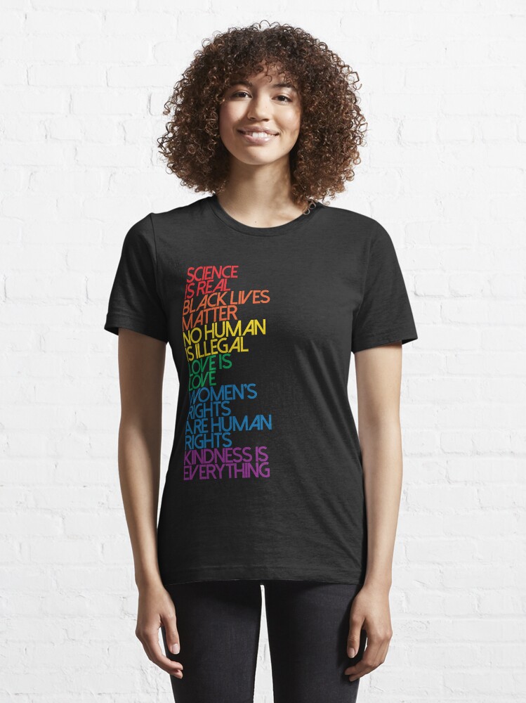 Alternate view of Science is Real Black Lives Matter Essential T-Shirt