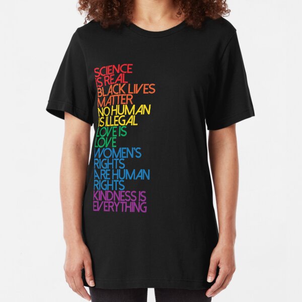 Science is Real Black Lives Matter Slim Fit T-Shirt